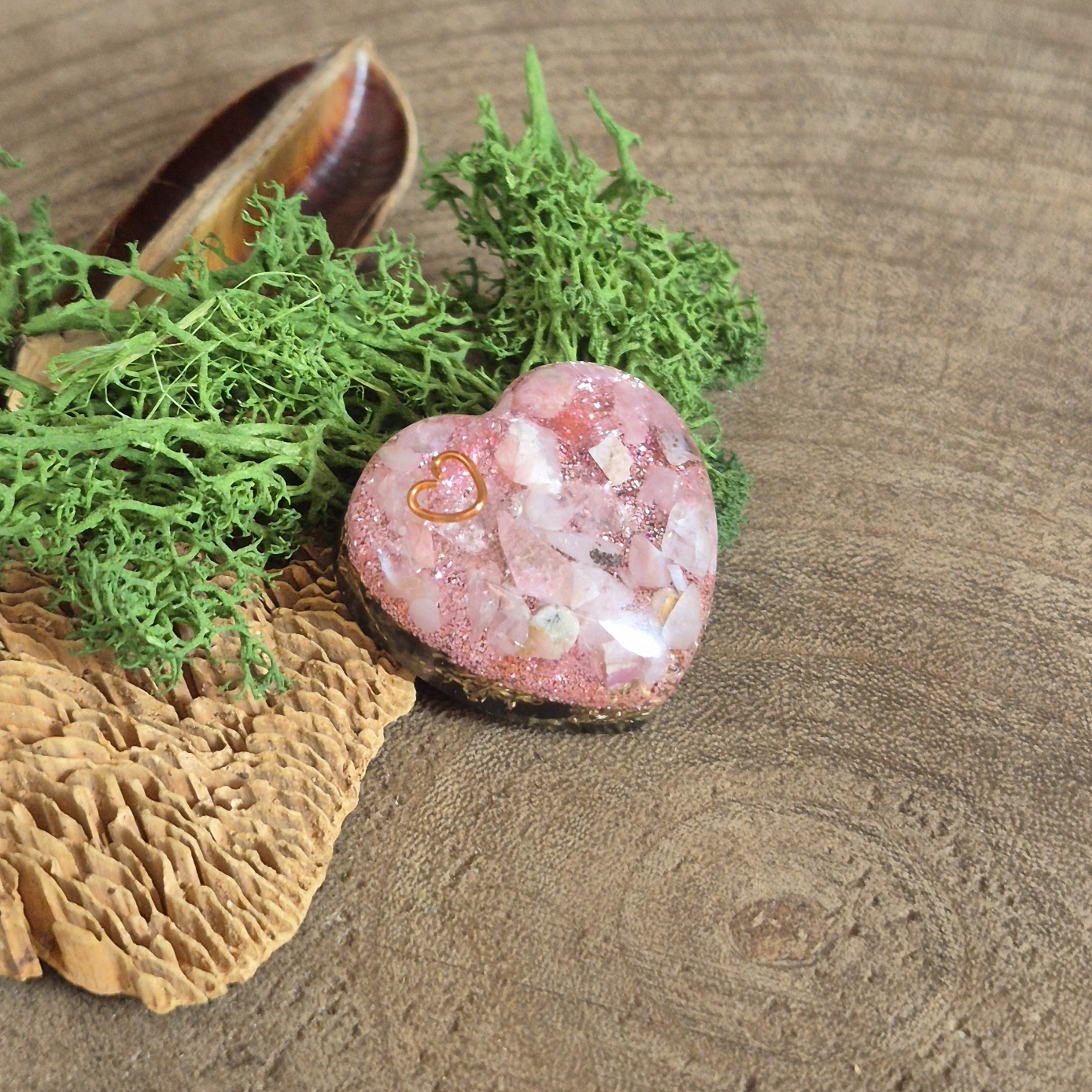 orgonite hartje roze