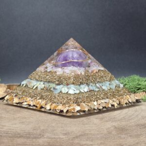 orgonite piramide bol amethist multi zacht